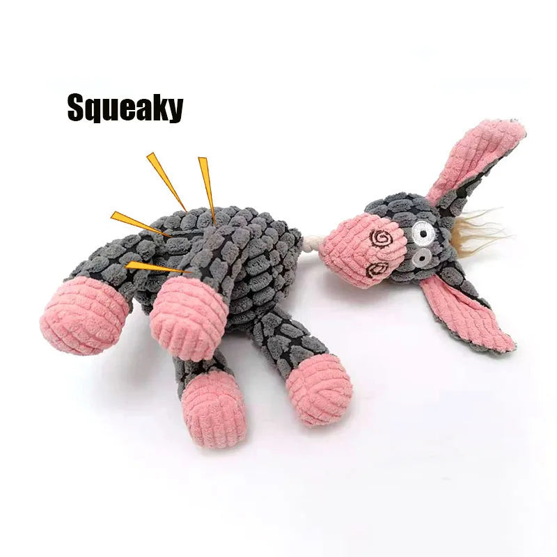 Squeaky Donkey Dog Toy