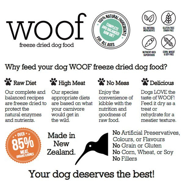WOOF Freeze Dried Dog Food [280g] – WagifyPets